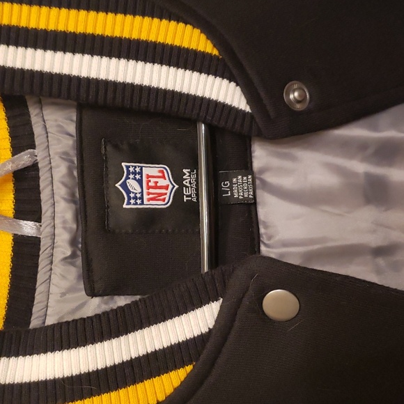 WOMEN'S LARGE NFL STEELERS LETTERMAN/VARSITY JACKET - Picture 13 of 16